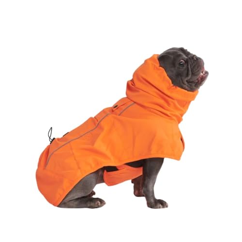 Dog Raincoat Waterproof Rain Jacket w (Orange / Large)