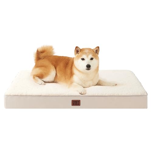Orthopedic Dog Bed Large with Removable Washable Cover (36*27*3.5 inches / Camel)
