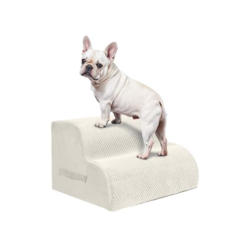 2 Step Pet Stairs for High Beds & Sofas (Beige / 2-step 11.8"H)