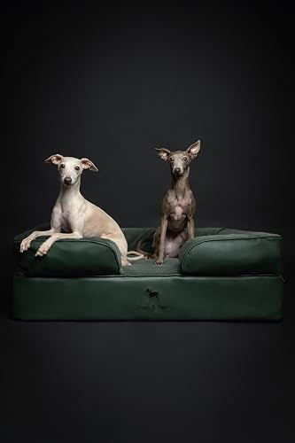 Large Dog Bed (Vegan Leather - Green / Large)
