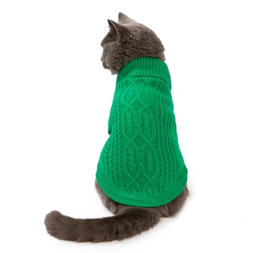 Cat Sweater Stretchy (Dark Green / Small)