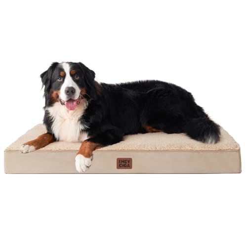 Orthopedic Dog Bed Large with Removable Washable Cover (50*36*4 inches / khaki)