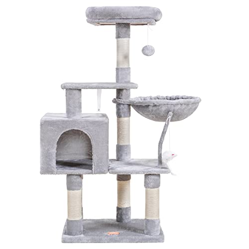 Cat Tree with Toy (50.4 inch / Light Gray)