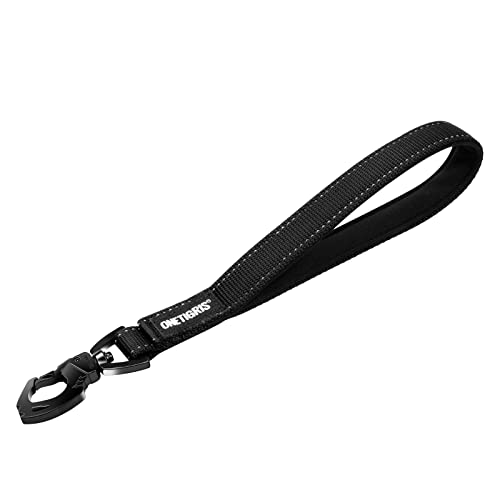 Bolt Short Traffic Dog Leash for Small Medium Large Dogs (S / Black)