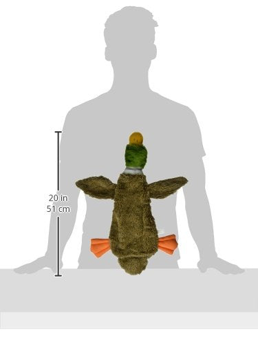 2-in-1 Fun Skin Stuffless Dog Toy - Wild Duck, Large (Brown/Wild Duck / Large)