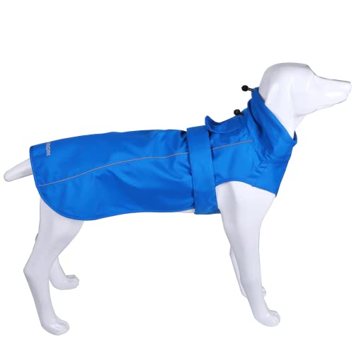 Adjustable Waterproof Dog Raincoat for Dogs (Blue / Large(22-37lb))