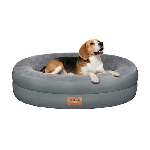 Waterproof Orthopedic Dog Bed for Medium Dogs (Grey / 35"L x 25"W x 7"Th)