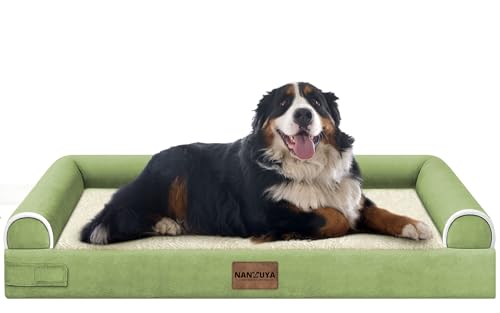 Orthopedic Dog Bed for Jumbo Dogs (Grass Green / 53.0"L x 42.0"W x 6.5"Th)