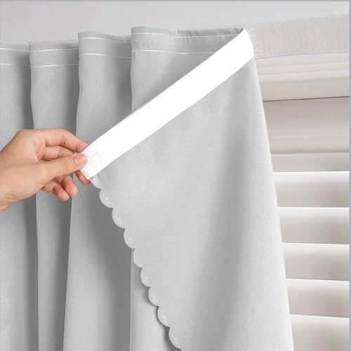 Self Adhesive Curtains (71"W x 59"L (Pack of 1) / Light Grey)