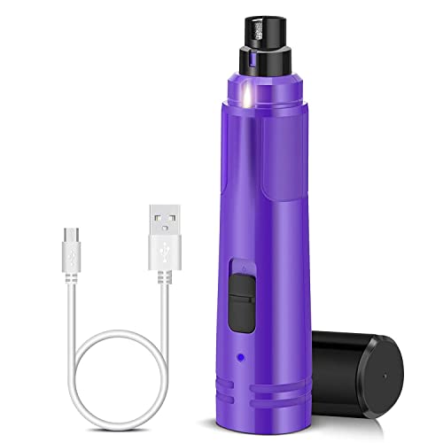 Dog Nail Grinder with LED Light (Purple)
