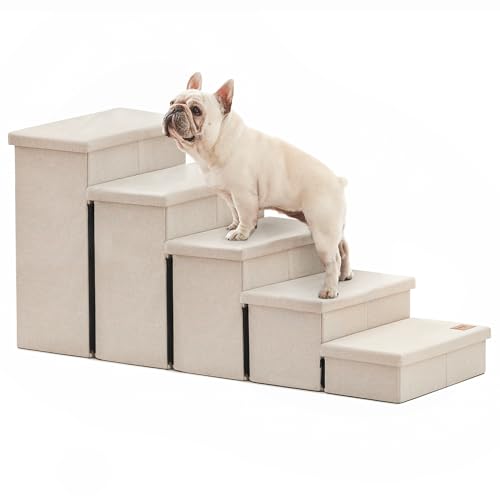 Dog Stairs for High Bed (Beige / 48" X 17" X 22" H)