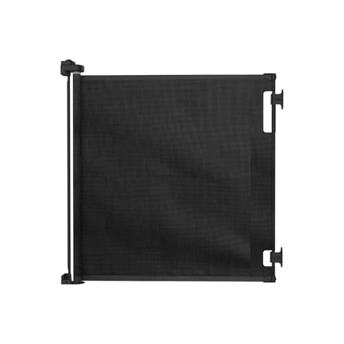 Retractable Baby Gate (Black / 33" Tall x 55" Wide)