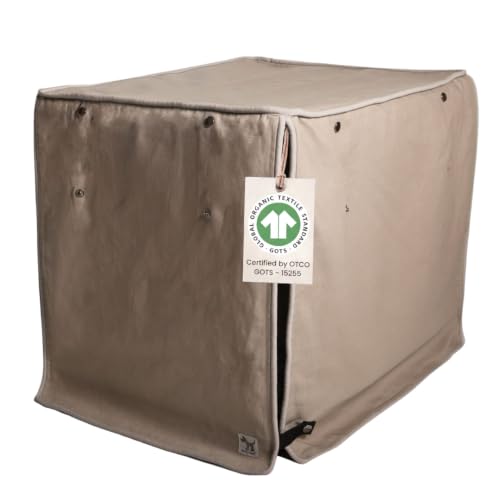 Tan Dog Crate Cover (Wild Horses / 42.0"L x 28.0"W x 31.0"H)