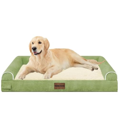 Orthopedic Dog Bed for Large Dogs (Grass Green / 36.0"L x 27.0"W x 6.5"Th)