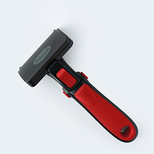 Deshedding Dog Brush for Long Hair (Medium / red)