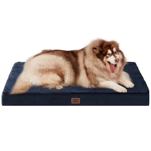 Orthopedic Dog Bed Large with Removable Washable Cover (50*36*4 inches / Navy)