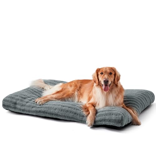 Washable XL Dog Bed for Extra Large Dogs (Gray / 40.0"l x 27.0"w x 3.5"th)