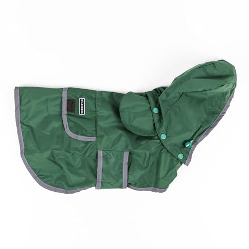 Dog Jacket Waterproof Raincoat with Breathable Interior (Medium / Green)