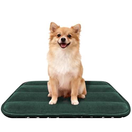 Dog Crate Pad (M(28"*16"*1.5") / New-Green-1pc)