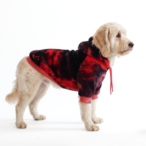 Dog Hoodie Buttery (Red & Black / XX-Large)
