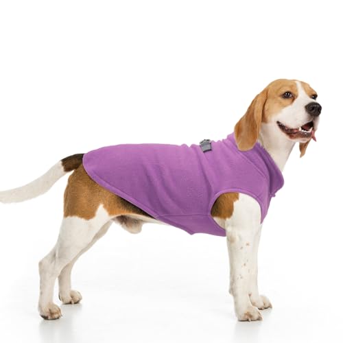 Dog Fleece Vest Sweater Winter Jacket for Small and Medium Large Dogs with D (X-Large / PURPLE)