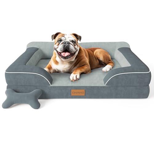 Dog Beds for Large Dogs (Dark Grey / Large(36"L x 27"W x8.5"Th))