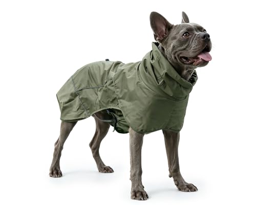 Waterproof Dog Raincoat (Green (Mesh Lining) / M)