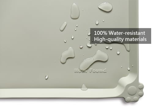 Silicone Pet Food Tray (19" x 12" / Cream Green)