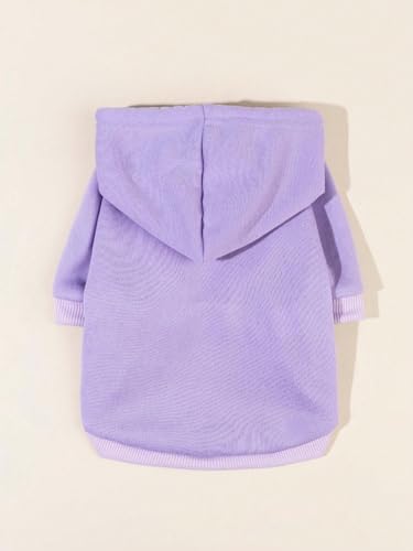 Basic Dog Hoodie Sweatshirt Puppy Sweater Warm Cat Costumes Pet Clothes for Chihuahua Puppy Kitten Small Medium Dogs Mauve Purple Large (Large / Mauve Purple)