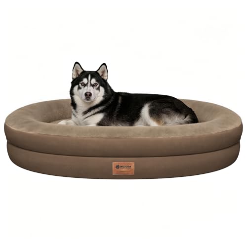 Waterproof Orthopedic Dog Bed for Extra Large Dogs (Coffee / 48"L x 35"W x 7.5"Th)