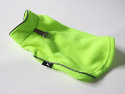 Dog Fleece Vest Sweater with Leash Ring (XS (2-4lbs) / Neon Green)