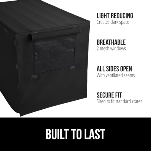 Dog Crate Covers (Black / 48" X 30" X 33")