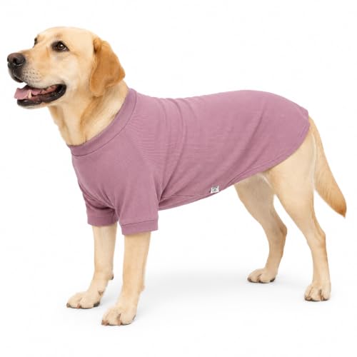 Ribbed Dog T Shirt Cotton Knitted Dog Sweaters for All Season Pet T (3XL (for Large Dog) / Light pink)