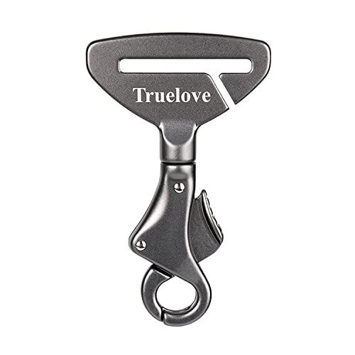 Truelove Lightweight Dog Car Seatbelt Safety Buckle Lock (Unisize / Steel Gray)