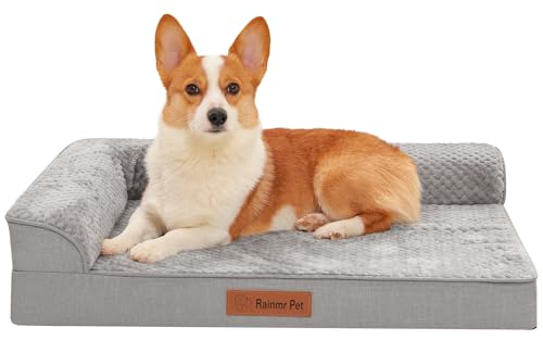 Memory Foam Orthopedic Dog Bed (Fluffy Style-Light Grey / M(35"x23"x3"))
