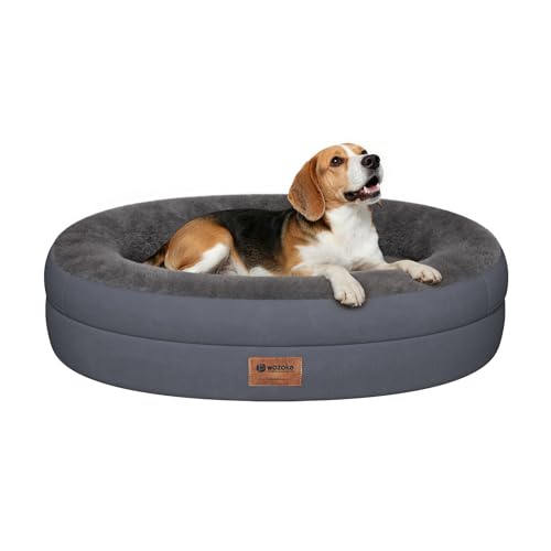 Waterproof Orthopedic Dog Bed for Medium Dogs (Dark Grey / 35"L x 25"W x 7"Th)