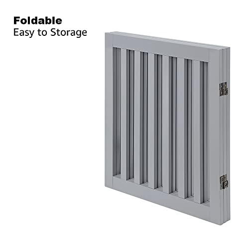 24”H Free Standing Pet Gate for Dog Cat (Gray / 60"W×24"H)