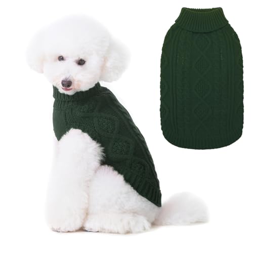 Dog Sweater for Small Dogs (DarkGreen / Small)