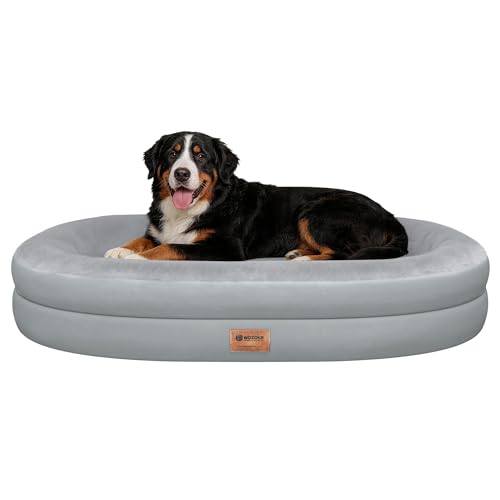 Waterproof Orthopedic Dog Bed for Extra Large Dogs (Silver / 53"L x 42"W x 8.5"Th)