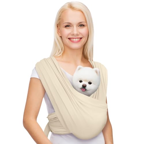 Small Dog Sling Carrier (Beige / Regular)