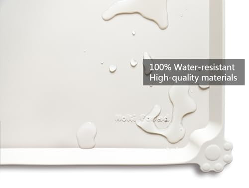 XX Large Silicone Pet Feeding Mats (28" x 26" / Cream Brown)