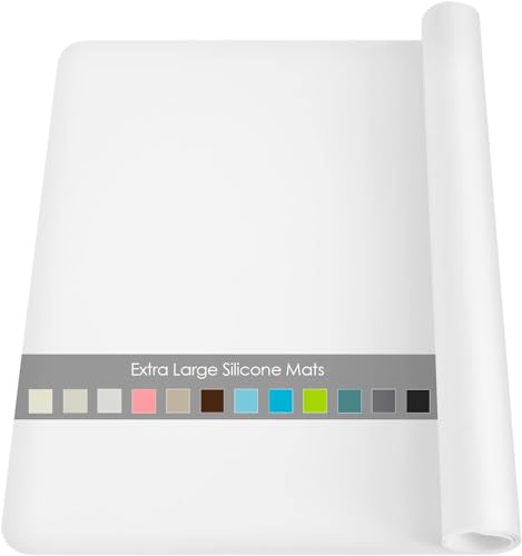 Oversize Silicone Table Placemat (03-translucent / 23.6"L x 15.7"W)