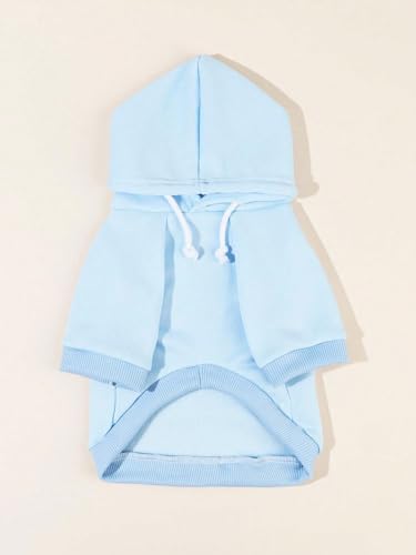 Basic Dog Hoodie Sweatshirt Puppy Sweater Warm Cat Costumes Pet Clothes for Chihuahua Puppy Kitten Small Medium Dogs Light Blue XX (XX-Small / Light Blue)
