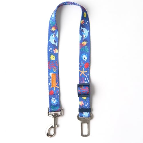Dog Car Seat Belt (Navy (Ocean Tale))