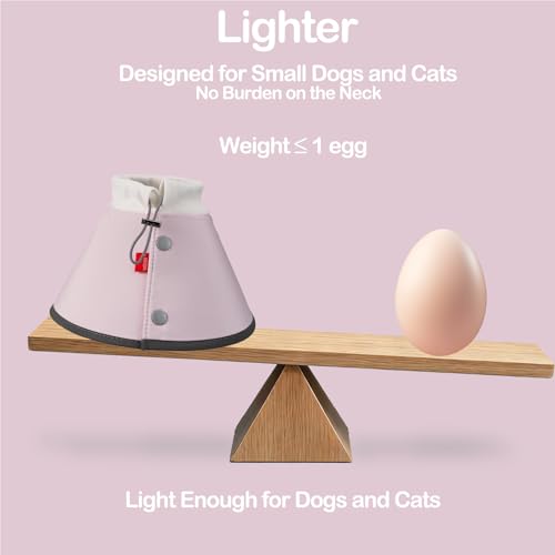 Dog Cone Collar After Surgery (Pink / (Neck:8"-10"))