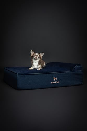 Dog Bed 28x23x7.5 Inch (Denim - Dark Blue / Medium)