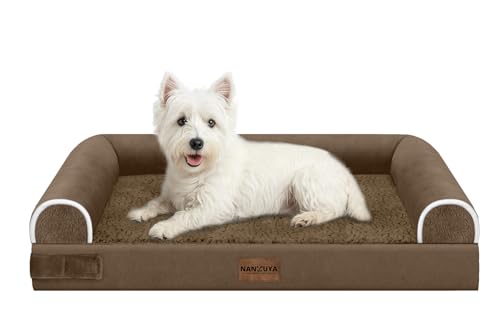 Orthopedic Dog Bed for Medium Dogs (Coffee / 28.0"L x 19.0"W x 5.5"Th)
