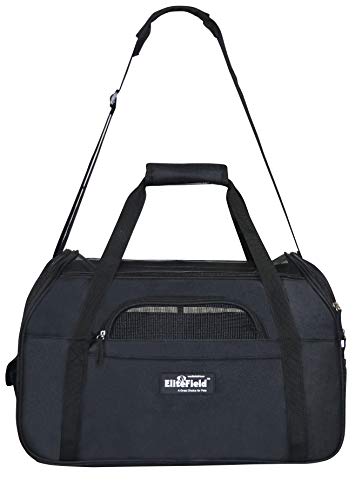 Soft Sided Pet Carrier for Cats & Small Dogs (19.0"L x 10.0"W x 13.0"H / Black)