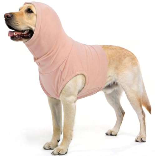 Dog Medical Shirt Neck Cover (FleshPink / 3XL(Chest: 34.3"))
