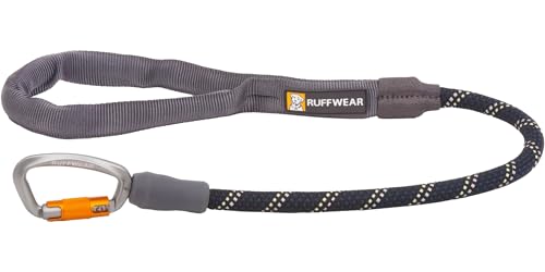 Knot-a-Long Dog Leash, 30-inch Short Rope Lead, Obsidian Black (Obsidian Black / One Size)